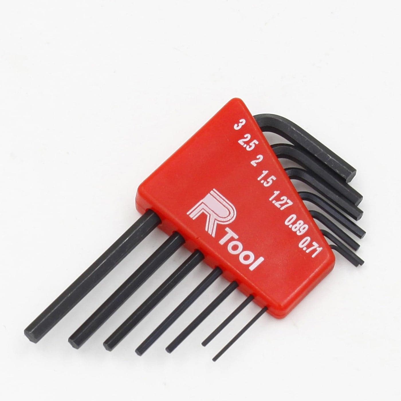 GENNEL 7pcs Mini Hex Key Allen Wrench Set 071mm3mm Small L Shaped Allen Key Size 071mm 089mm 127mm 15mm 2mm 25mm 3mm Micro Tool