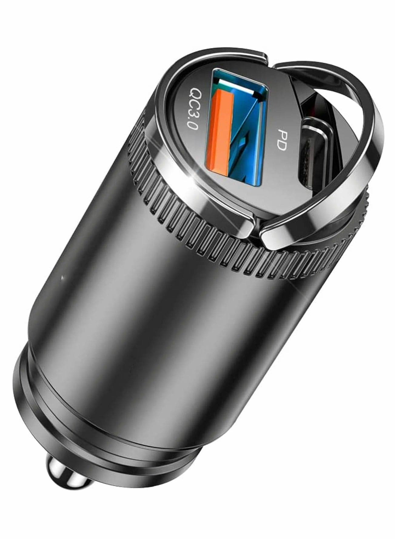 60W Car Charger Fast Charging Adapter with PD 30W USB C Port QC3.0 Dual Ports Type Compatible iPhone 13/13 Pro/12/12 Pro Max/XS/XR Galaxy Accessories