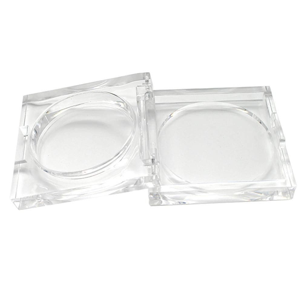 4 Pcs Transparent Empty Powder Case Refillable Cosmetic Container Jar for Makeup Shading Powder Blush Eyeshadow 45g