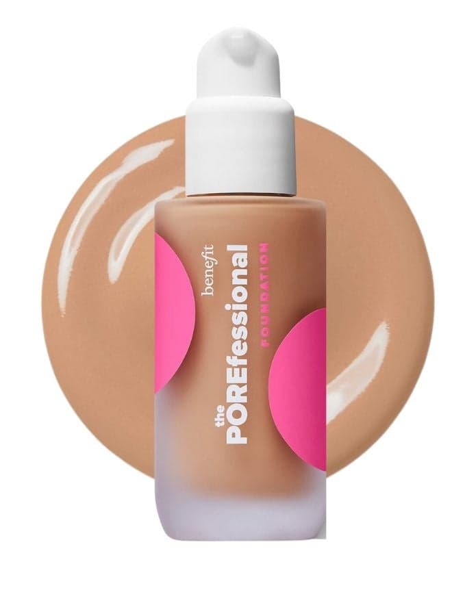 Benefit Cosmetics The POREfessional Smoothing & Blurring Foundation with Niacinamide 30ml – Shade 19N Triumph – Medium Neutral, Lightweight, Pore-Minimizing, Longwear Foundation