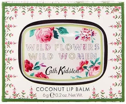 Cath Kidston Lip Balm Mirror Compact 6g in Display Tray Shea Butter Travel Size Birthday and Beauty Gift For Her Cruelty Free and Vegan Friendly Wild Flowers Wild Women Collection