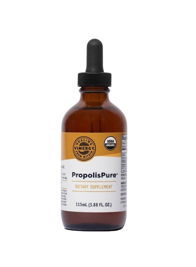 PropolisPure ® –USDA Organic Propolis Liquid Extract – Immune Support Supplement - Natural Oral & Heart Health Support - Propolis Tincture from Honeybees ––- Gluten-Free & Paleo (115 ml)