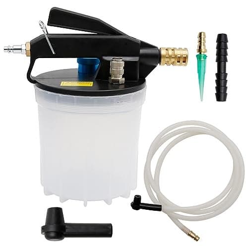 Saihisday Vacuum Brake Bleeder, 2L Air Fluid Extractor Pump, Pneumatic Fluid Extractor Tool Kit with 40inch Long Silicon Hose for Auto Car Motorcycle Truck