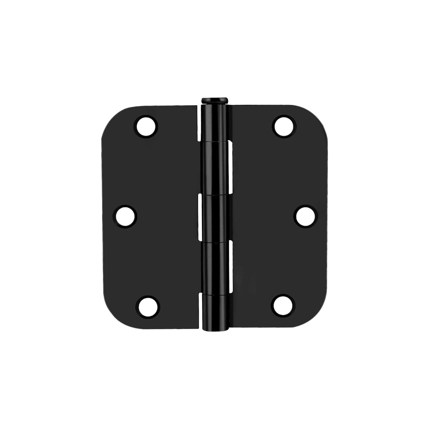 Probrico Interior Door Hinges Black 35 X 35 Inch Door Hinges Rounded 58 Radius Corners Black Hinges for Door Hardware 30 Pack
