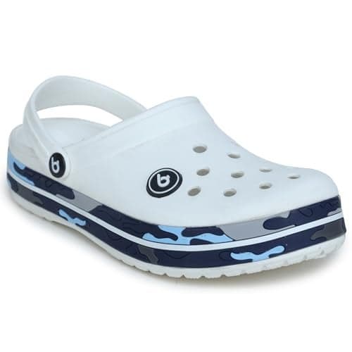 Koburg Lite Men's Super Stylish Clogs | Casual Walking Clogs | Sandals with Adjustable Back Strap for Men | Comfortable & Light Weight | Stylish & Anti-Skid | Waterproof | Gents/Boys KF-414