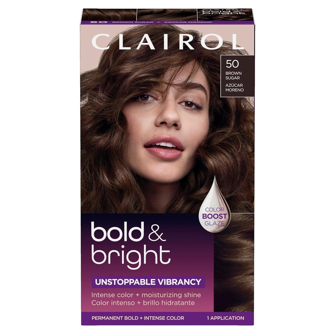 Clairol Bold Bright Permanent Hair Dye 50 Brown Sugar Hair Color Pack of 1