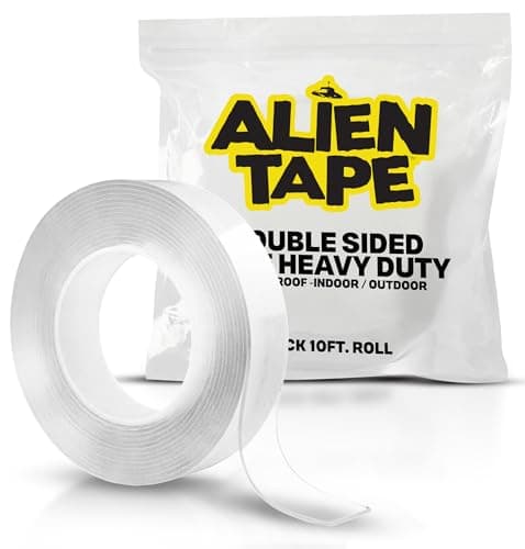 ALIEN TAPE Double Sided Tape Heavy Duty, Nano Tapes, Double Sided Mounting Tape, Heavy Duty Double Sided Tape for Walls, Wall Tape, Clear Adhesive Tape for Poster Photo Décor As Seen on TV 10 Feet