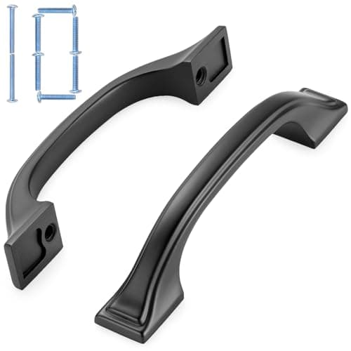 KOOFIZO 10 Pack 3 Inch Black Kitchen Cabinet Pulls Matte Black Cabinet Handles Black Cabinet Hardware for Kitchen Cabinets 1958 Drawer Dresser Cupboard Bedroom
