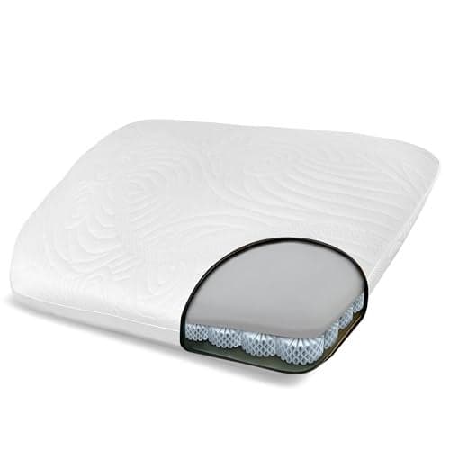 Dormeo True Evolution 4" Ultra-Slim Profile Bed Pillow – Breathable Airflow Design for Cool, Fresh Sleep, Ideal for Stomach and Back Sleepers