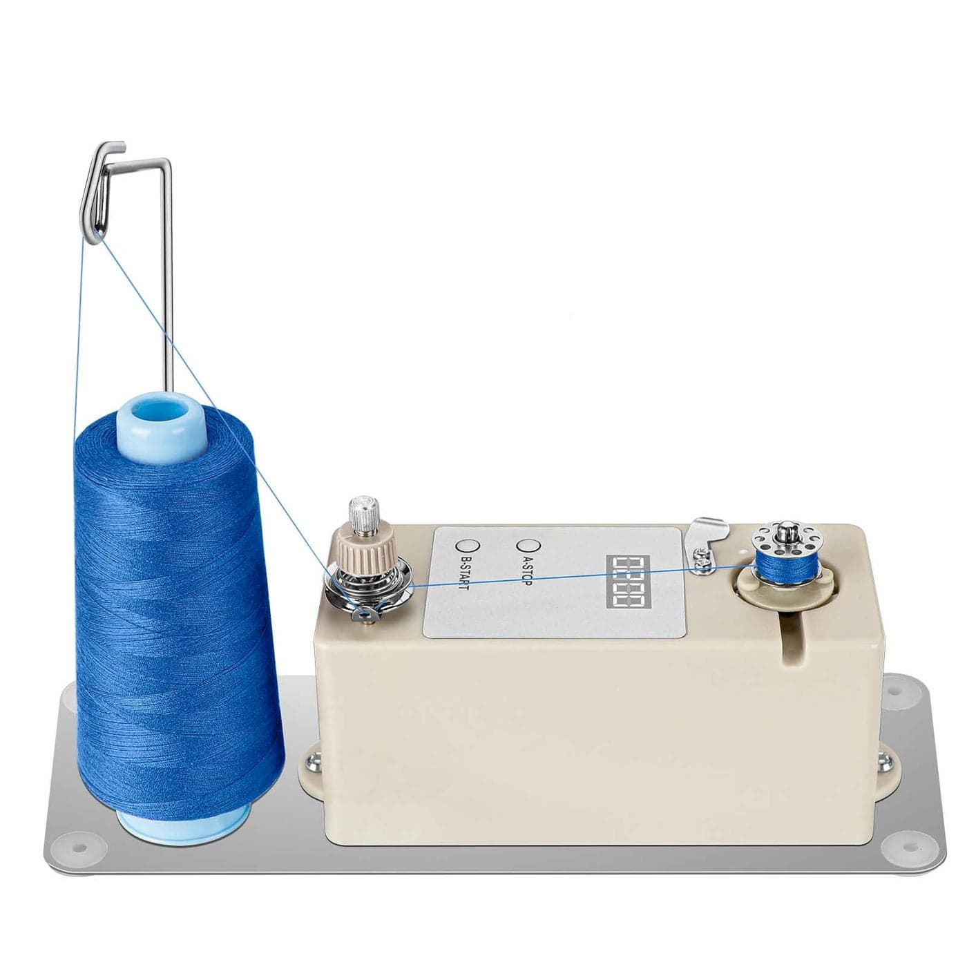 Automatic Bobbin Winder for Sewing Machines Portable Electrical Fast With Thread Guide Spool Stand Mounting Plate for Domestic and Industrial Use