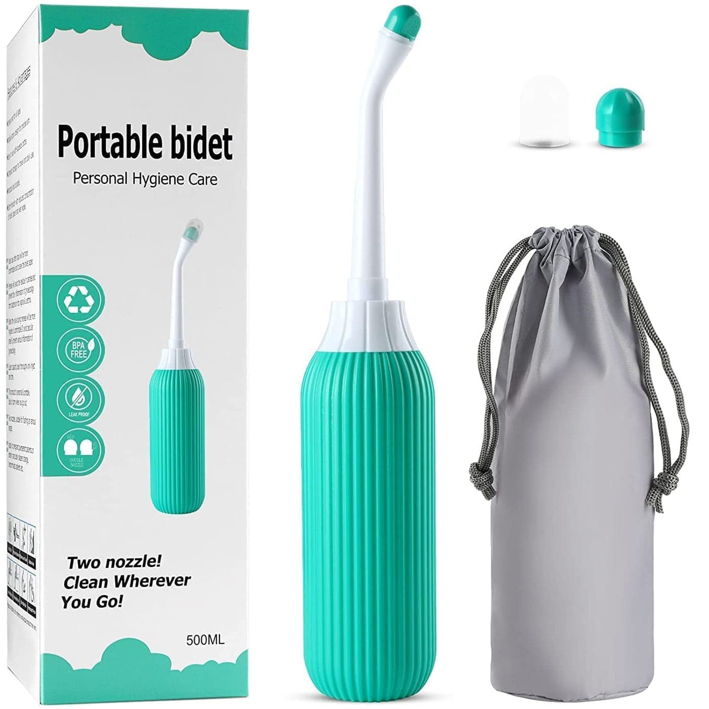 WebWares Portable Travel Bidet Spray Handheld Portable Bidet Spray Bottle for Toilet Retractable Bidet Angled Nozzle Jet Spray Childbirth Cleaner for OutdoorCampingTravlingPersonal Hygiene