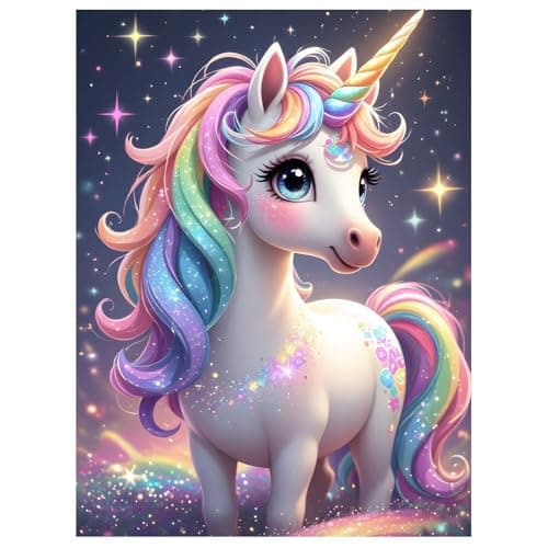 Unicorn Diamond Painting Kits for Adults Unicorn Diamond Art Kits for Adults DIY 5D Diamond Painting Kits for Beginners Home Wall Decor 12x16inch