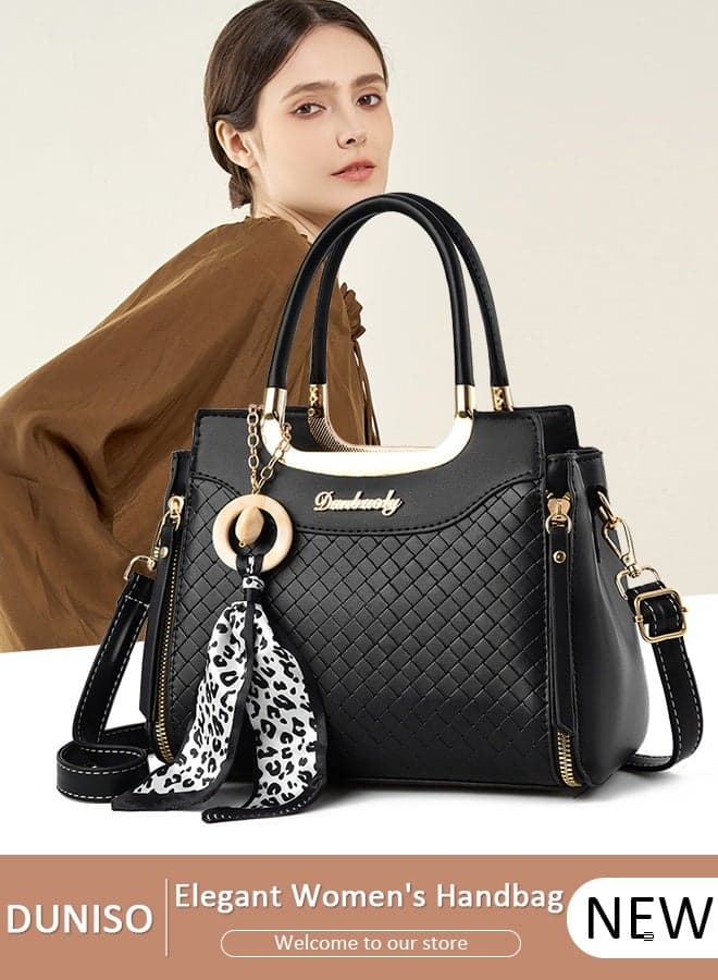 Women's Fashion Handbag Faux Leather Crossbody Bag For Women Large Capacity Tote Bags Top Handle Satchel Fashionable Travel Shoulder Bag For Ladies