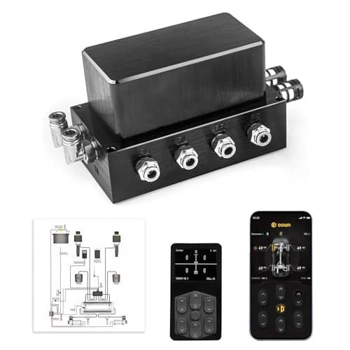 Air Management Top Grade Air Suspension System kit with Airlift Fitting Packs and 6mm vacuum tube, Electronic Controll System/pneumatic/airlift 5 Memory