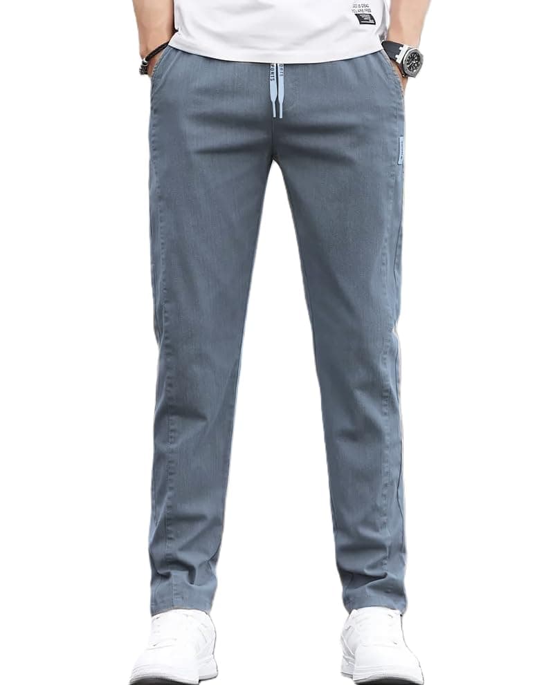 JVX Men Trouser || Man Trouser Pants || Casual Pant || Cotton Pant for Men (TROUSER-02) (in, Numeric, 36, Blue)