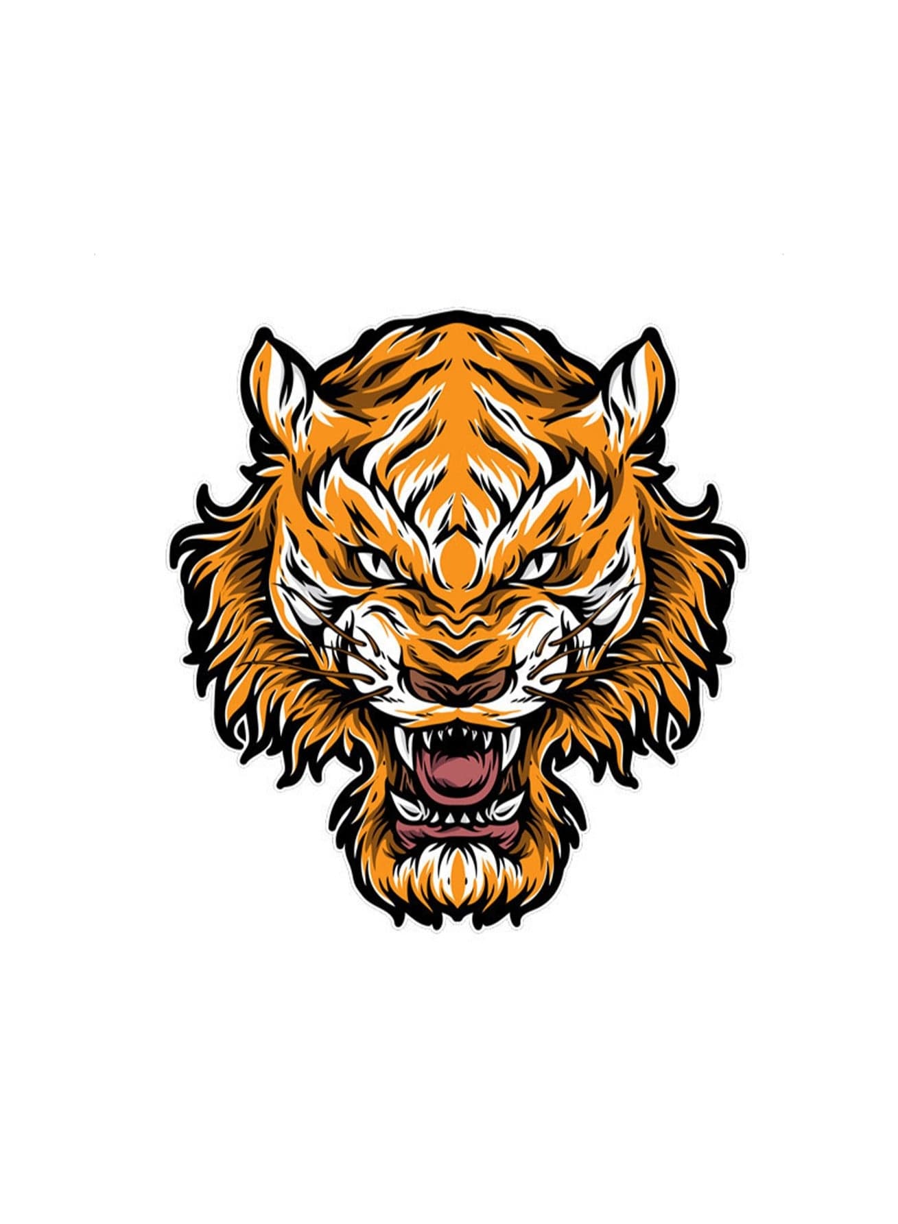 Tiger Head One Car Car Sticker, Decal And Bumper Sticker, Suitable For Car Stickers