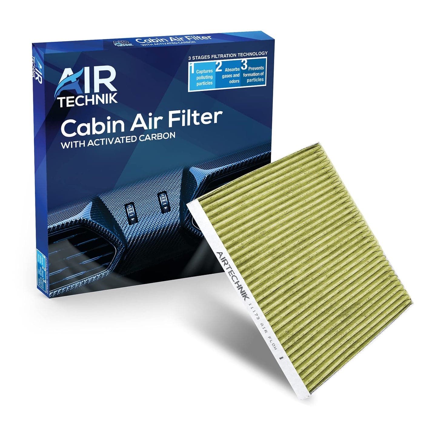 AirTechnik CF11173 PM25 Cabin Air Filter wActivated Carbon Fits Nissan Altima 20072012 Maxima 20092014 Murano 20092014 Quest 20112017 27277JA00A