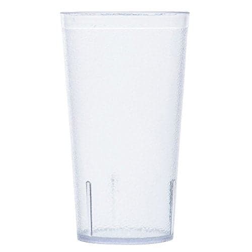 G.E.T. Unbreakable Stackable Restaurant Plastic Tumbler/Cup (Set of 12) 16 Ounce Clear | For Restaurants and Home, Dishwasher Safe, BPA Free