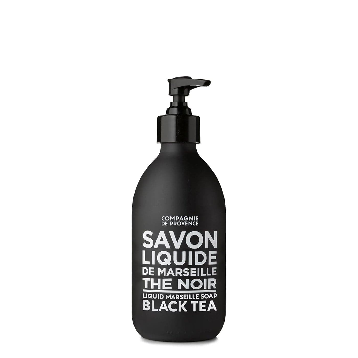 Compagnie de Provence Savon de Marseille Liquid Soap Black Tea 10 Fl Oz Glass Pump Bottle