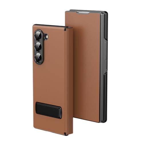 XIMAND for Samsung Galaxy Z Fold 7 Magnetic Flip Folding Case MultiAngle Bracket High Classy Luxurious Business Leather Full Body Hinge Protective Slim Cover