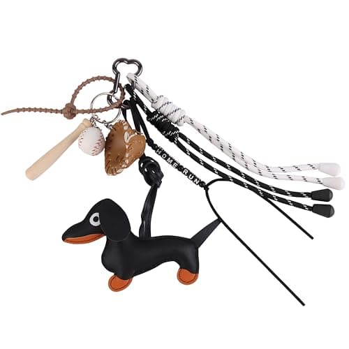 Georgie Porgy Bag Charms Keychains Clothing Accessories for Women Handbags Purse Backpack Sports Bag Pendant Gift for Girls (Dog Baseball Home Run)