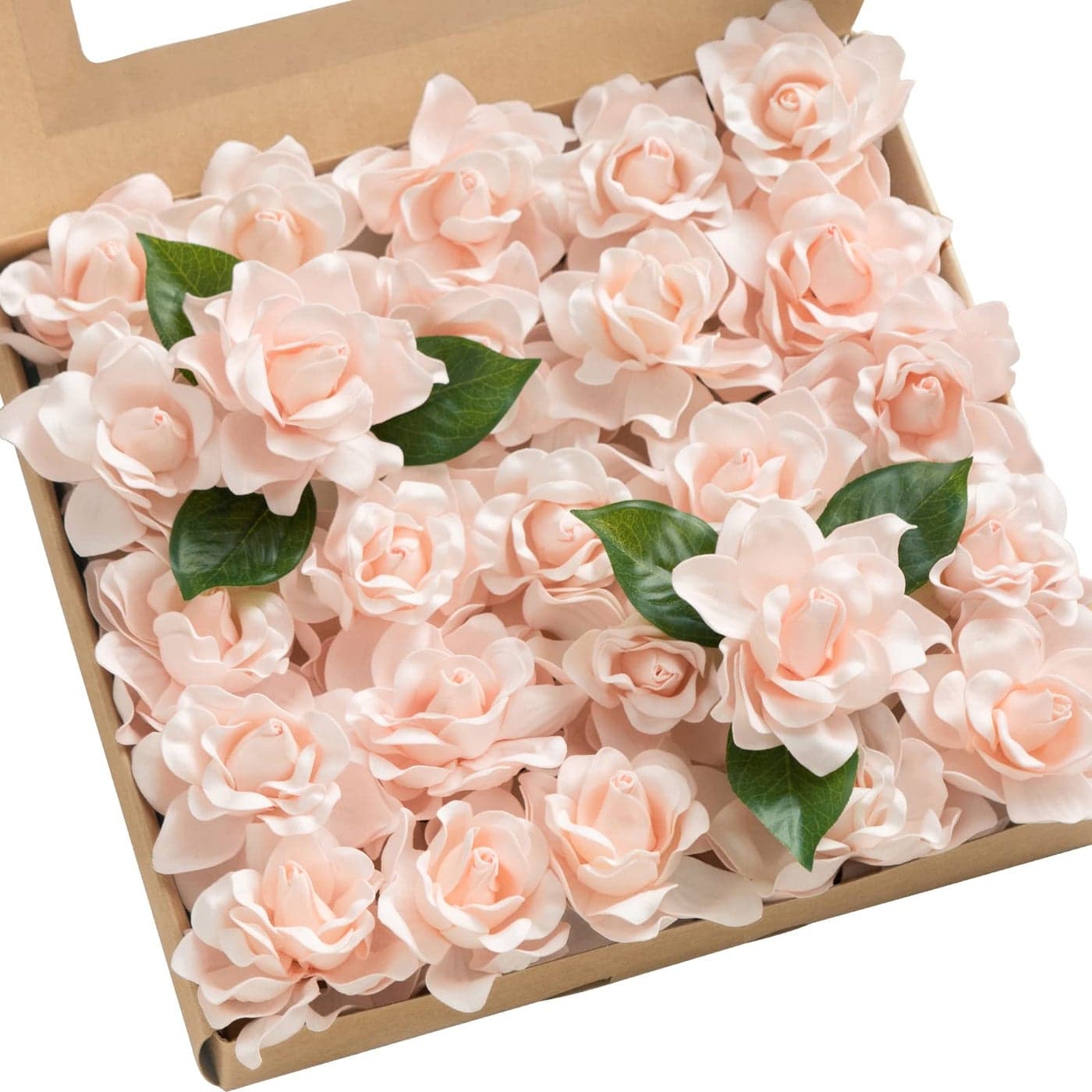 Lings Moment Flowers 25pcs Fake Gardenia Pink Flowers Artificial Flowers with Stem Fake Flower for DIY Wedding Decorations Centerpieces Bouquets BoutonnieresFlores Artificiales para Decoracion