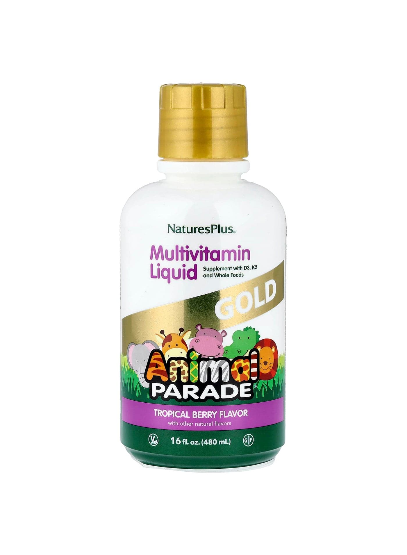 Children's Animal Parade Gold Multivitamin Liquid, Tropical Berry, 16 fl oz (473.18 ml)