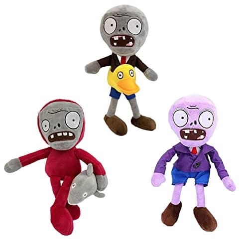 Dyharnsty 3Pcs Plants vs Zombies Plush Toys Zombie SetsBrown Zombies Soft Figure Doll Plants vs Zombies Toys PVZ Plush for BirthdayPartyHalloween Christmas