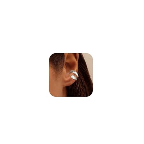Ear Cuffs Non Piercing Chunky Ear Cuff Earrings for Women Non Tarnish Clip on Cartilage Earrings Trendy Jewelry Christmas Stocking Stuffers