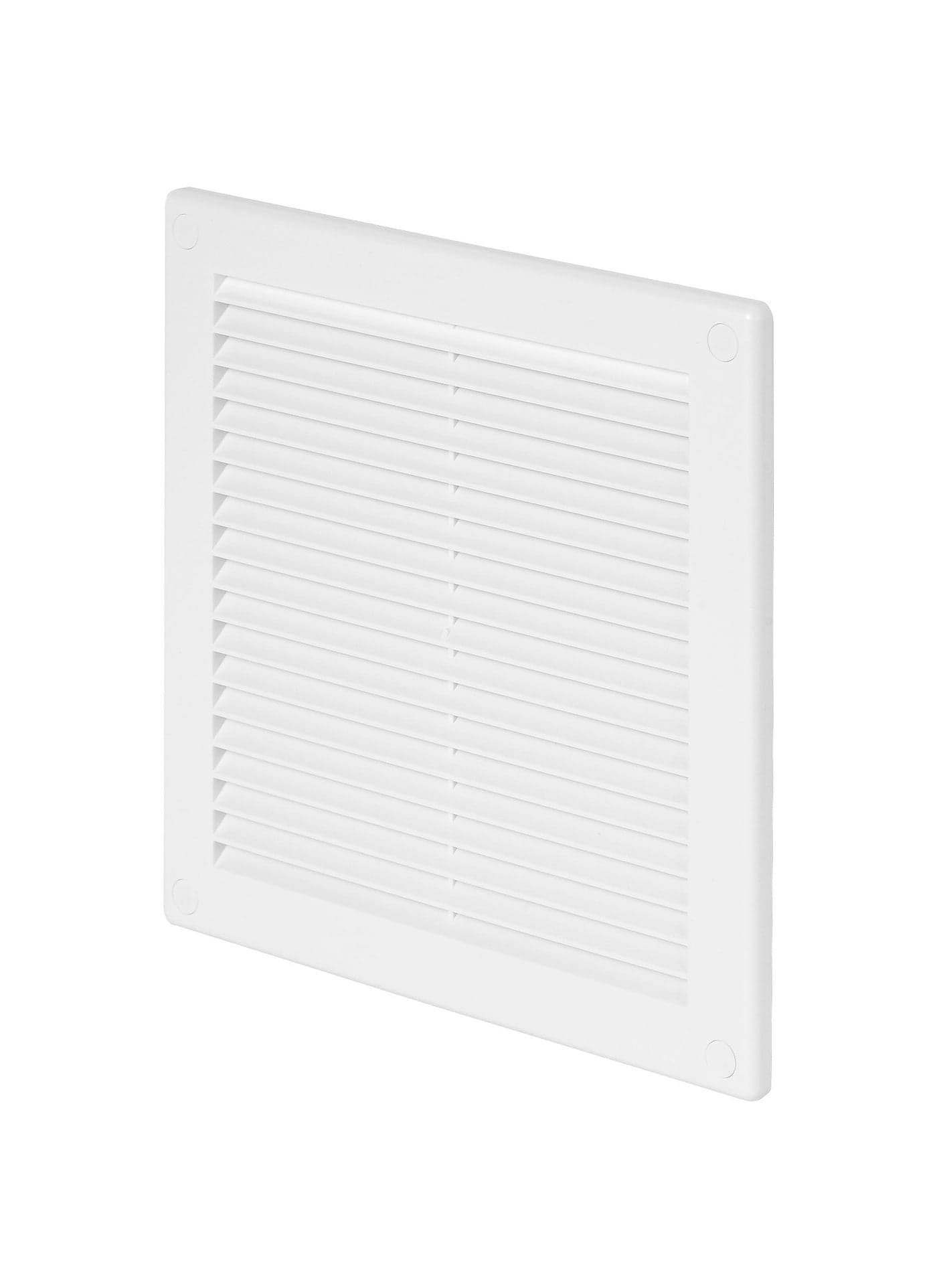 Awenta 6 x 6 Inch Square Plastic White Ventilation Grille with Mesh Intake Exhaust Dryer Soffit Air Vent cap HVAC Ceiling Register vent cover Crawl Space Exhaust Wall Vent Hose
