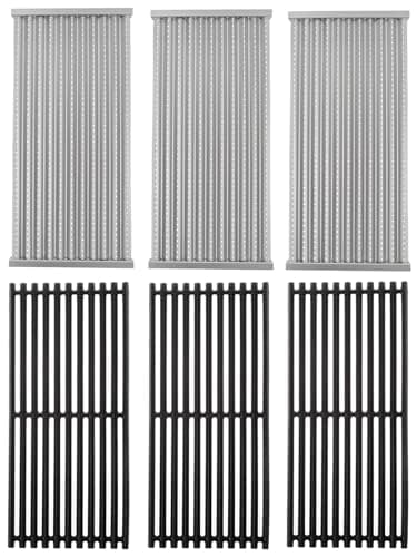 G466-2400-W1 17'' Stamped Infrared Emitters& G474-0017-W1 Grill Grates for Charbroil Grill Replacement Parts Charbroil Tru-Infrared 3-Burner 463367016 463242516 463242515 463243016 466242515 463367516