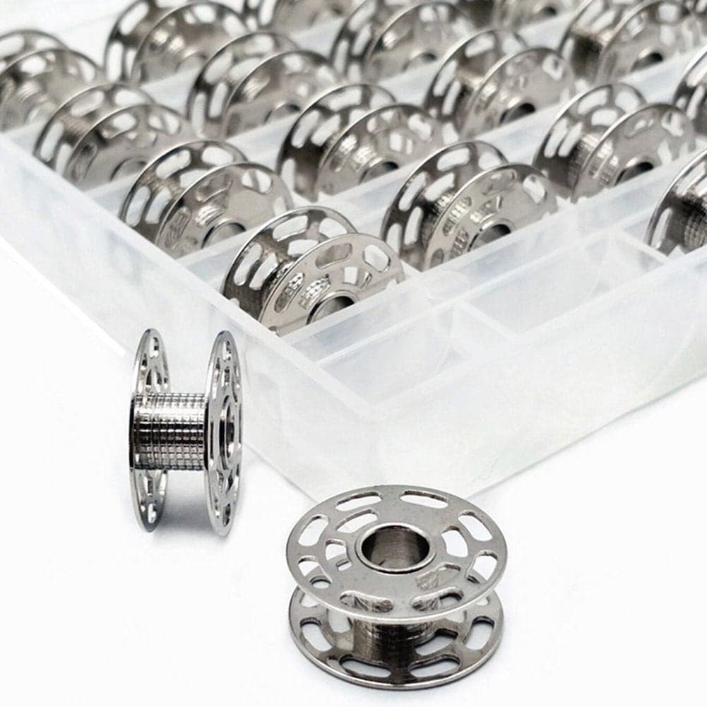 YEQIN 25PCS BOBBINS with Clear Box 0060265000QW BERNINA bobbins 0060265000 180 185 190 200 435 450 640 730E 1000 1630
