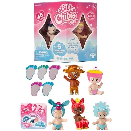 BibiChibis Besties Pack 5 Characters to Discover Collectible Babies with Unique Costumers Will You find The Limited Edition 48 BibiChibis to Collect