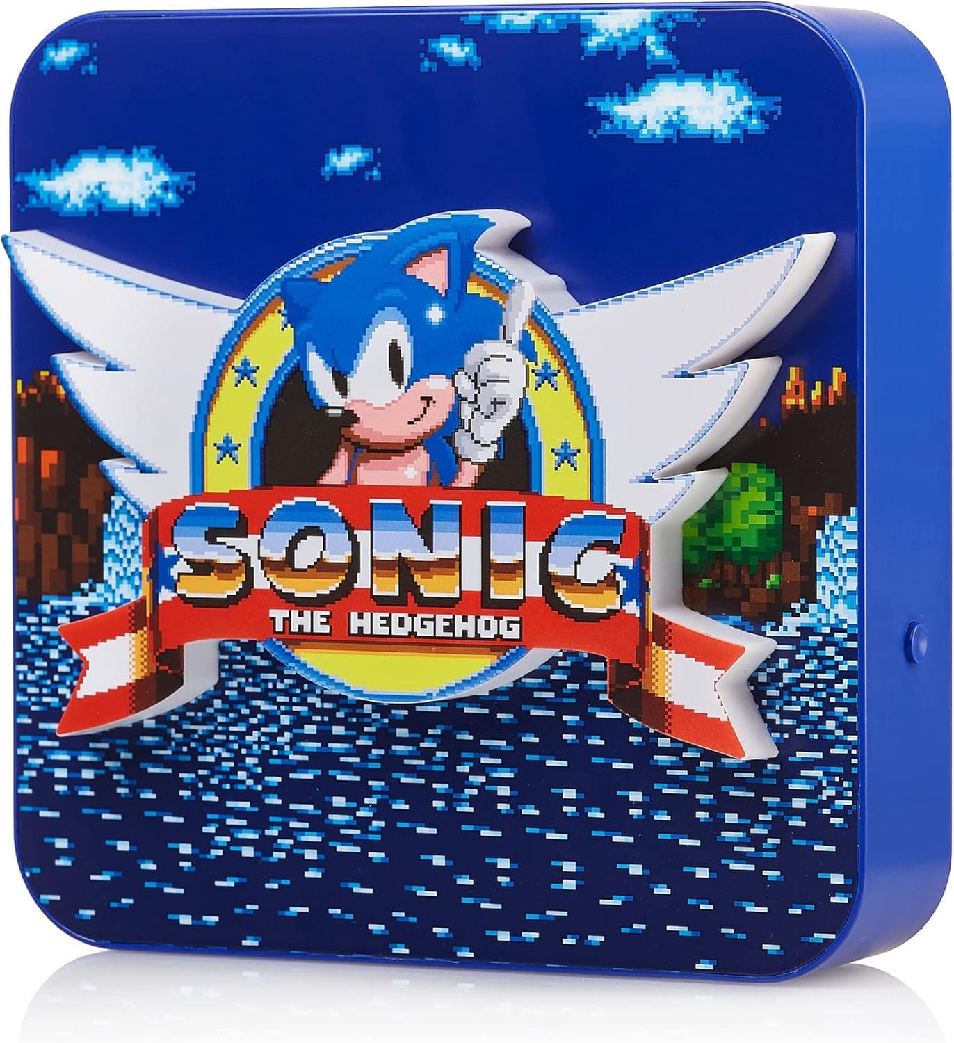 Numskull Sonic The Hedgehog Ambient Lighting Wall Lamp Game Accessory for Bedroom Home Study Office Work Official Sonic The Hedgehog Product