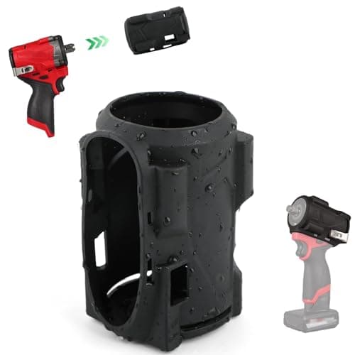 49-16-2563 Stubby Impact Driver Protective Boot for Milwaukee for M12 1/2 and 3/8 Impact Driver Protective Boot for 2562-20 2563-20 2563P-20 Wrench Black Accessories