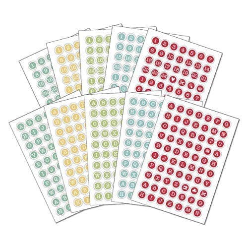 Riley Blake Sew Handy Stickers 5 Cards Cayenne Cottage Green Honey Sea Glass