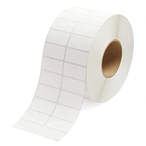 True-Ally 50x25 (Chromo) Barcode Label Sticker - 2 x 1 inch - 50mm x 25mm - 2 Ups - 2000 Labels/Roll - White Self Adhesive Sticker for Barcoding(Ribbon Required) (1 Roll Per Pack (2000 Labels))