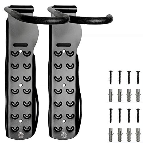 BikeHand Bike Wall Hanger - Heavy Duty Vertical Bicycle Wall Hook Mount Holder Rack for Garage Shed Indoor Storage - Fits MTB & Road Bikes (PACK 2)