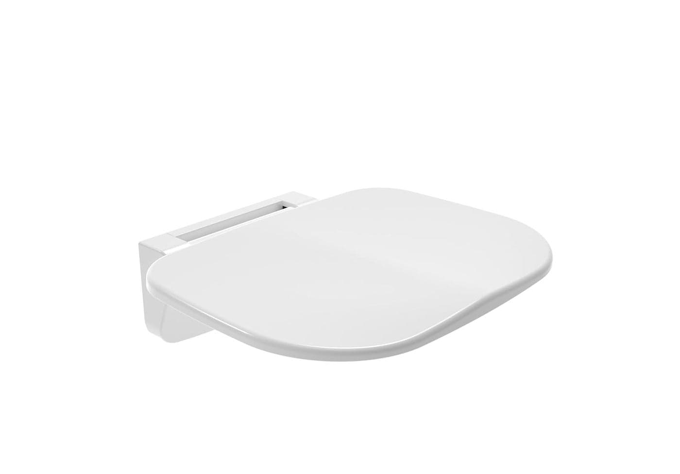 OBLONG Wall Mounted Bath Shower Chair Seat for Bathroom Foldable Chair Folding Seat Stool AntiSlip Safety Chair for Elder Wall Mount Foldable Shower Bathing Chair Shower Seat Pack of 1 White
