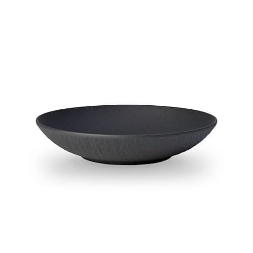 Villeroy & Boch Manufacture Rock Pasta Bowl, 9.5 in, Premium Porcelain, Gray