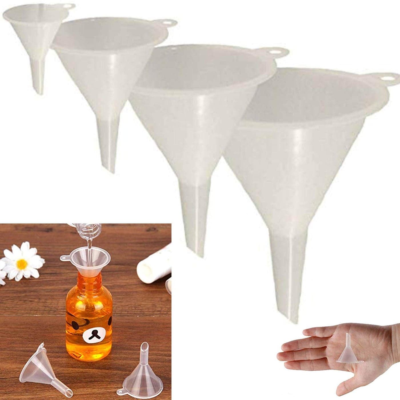 DIY Crafts Design No 1 Pack Of Plastic Funnels Plastic Funnels PP for Lab for DI Design No 1 Pack Of Plastic Funnels