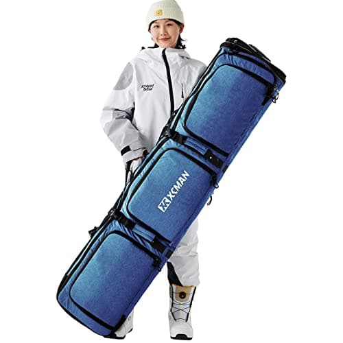 XCMAN Padded Snowboard Bag Adjustable Length 63-75In Padded Bag for Air Travel