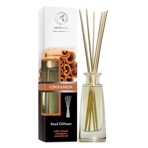 Reed Diffuser Cinnamon 3.4 Fl Oz(100ml) - Room Diffuser with Cinnamon Essential Oil - Home Fragrance - Aromatherapy Air Freshener - Oil Diffuser - Scented Diffuser - Cinnamon Aroma