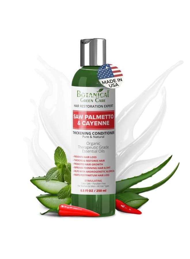 "Saw Palmetto & Cayenne" Hair Growth Anti-Hair Loss CONDITIONER. Alopecia Prevention and DHT Blocker. Doctor Developed. NEW 2019 FORMULA