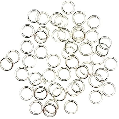 50pcs, 925 Sterling Silver Open Jump Rings, 18 Gauge 6.6mm OD/4.5mm ID Made in USA by CRAFT WIRE