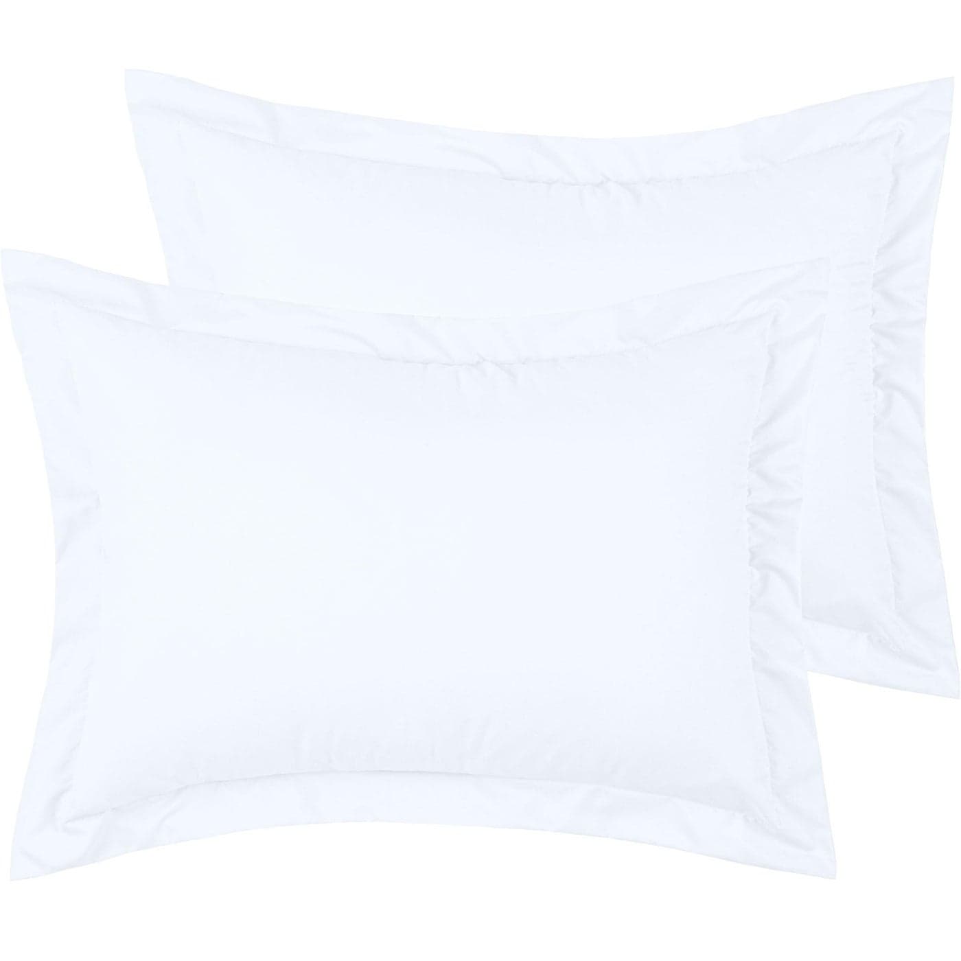 Mellanni Pillow Shams Set 2 PC Iconic Collection Decorative Pillow Covers Soft Cooling Wrinkle Fade Stain Resistant Luxury Bed Accessories King 20 x 36 White