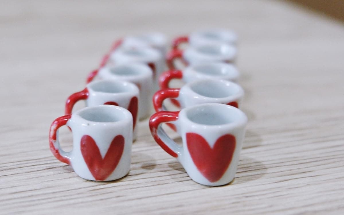 Set of 10 Pieces Mix Lovely Ceramic Coffee Mug Tea Vintage Cup size 13 x 13 cm Food Kitchen Decoration Home Decono1