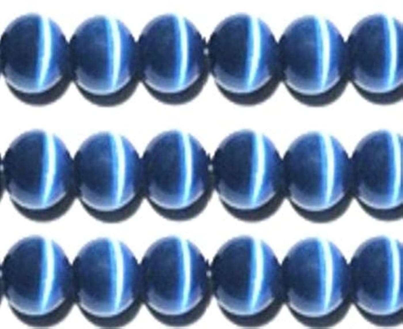 10mm 8mm 6mm Cats Eye Bead Strands Grade A Fiber Optic 32 Colors to Choose from 10mm Midnight Blue