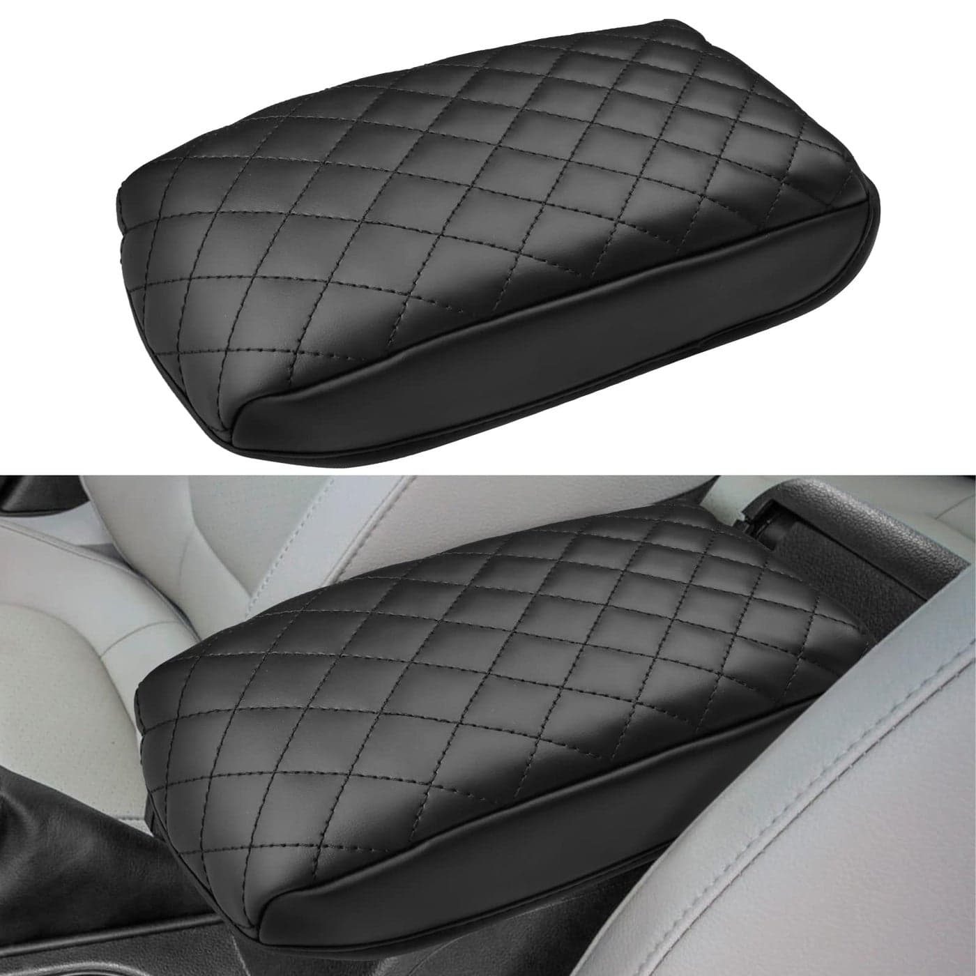 INTGET Car Center Console Armrest Cover for VW Volkswagen Jetta Accessories 2012 2013 2014 2015 2016 2017 2018 Middle Arm Rest Seat Box Cover Elbow Cushion Pad Cushion 20122018 A Version