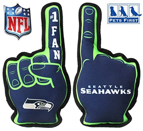 NFL Seattle Seahawks 1 Fan Toy for Dogs Cats Best Tough PET Toy with Inner Squeaker